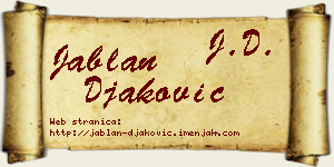 Jablan Đaković vizit kartica